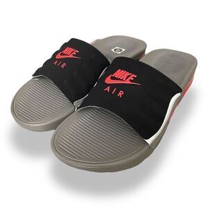 Nike Air Max Camden Slides Sandals Grey Red CZ4665-002 Size 6Y/ Womens 7.5 NWT
